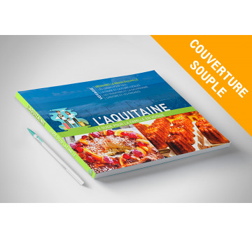 A4 Paysage, corps couleur, Dos carré collé