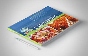 A4 Paysage, corps couleur, Dos carré collé