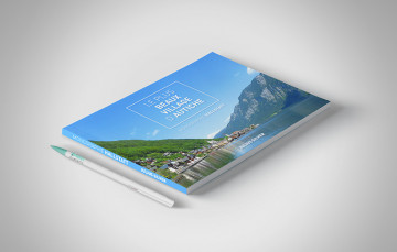 A5 Paysage, corps couleur, Dos carré collé